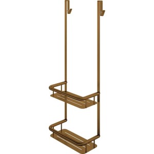 Mensola doccia Idrostile con ganci 276x762 mm bronzo spazzolato