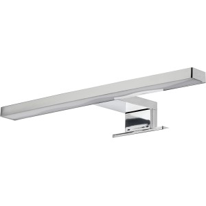 Moderna lampada da bagno a LED cromata per un'illuminazione elegante dei mobili da bagno.