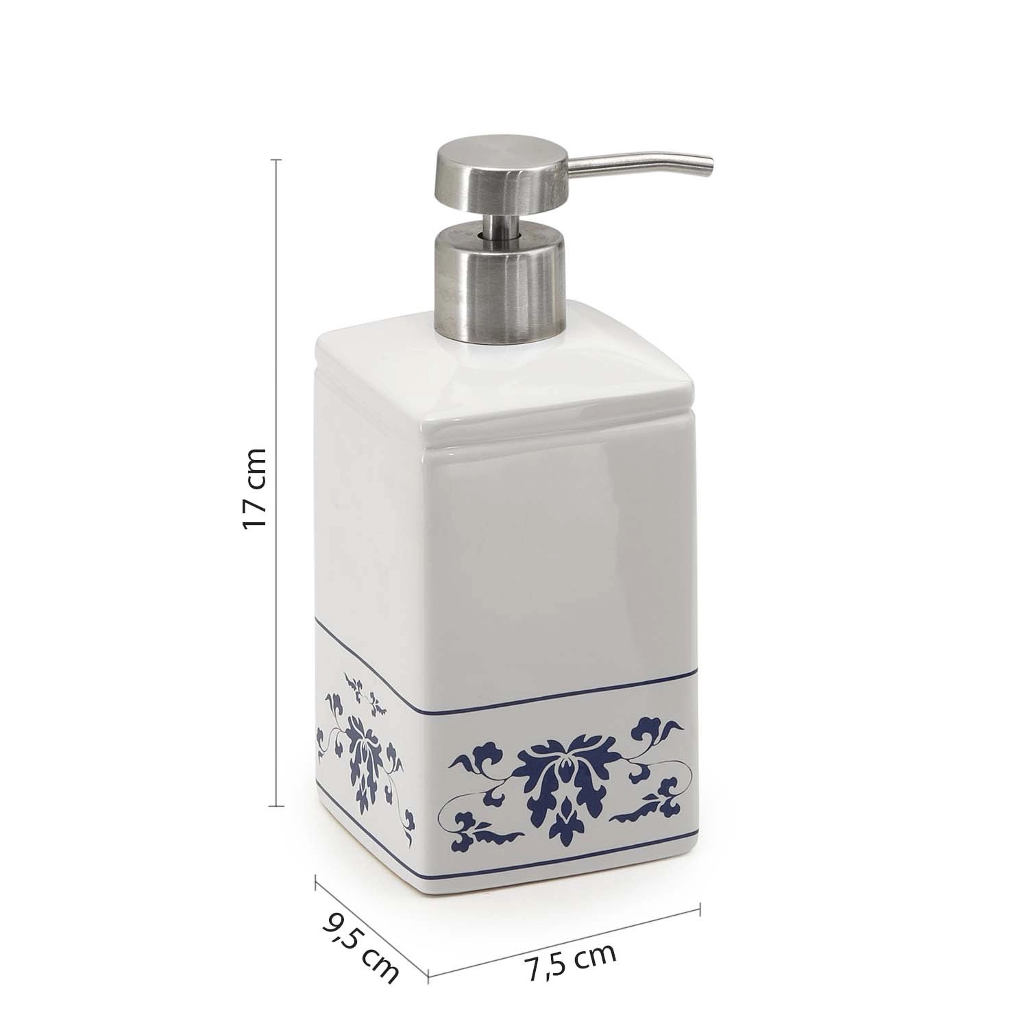 Dosasapone bagno Cixi in porcellana 450 ml bianco/blu_2