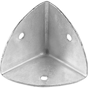 Angolo per cassa zincato 28x28mm per proteggere i bordi in legno, fissaggio a vite.