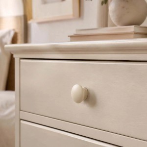 Pomolo mobili faggio laccato Ø 43 mm bianco