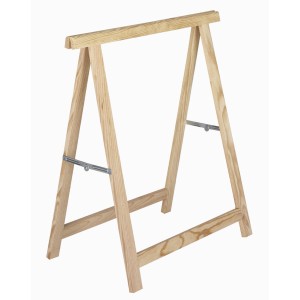 Cavalletti in legno, regolabili in altezza, per applicazioni versatili.