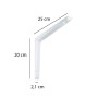 Reggimensola in alluminio 200x250 mm bianco opaco_5