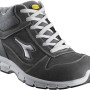 Scarpa da lavoro grigia t.b.t. con lacci e logo argento.