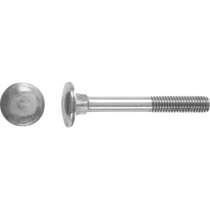 LUX Bullone a testa tonda M6x40 in acciaio inox, set da 50 con filettatura completa e testa a fungo.
