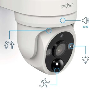 Telecamera Wi-Fi 2,5 K SOLARE motorizzata Avidsen HomeCam PRIM-O PTZ