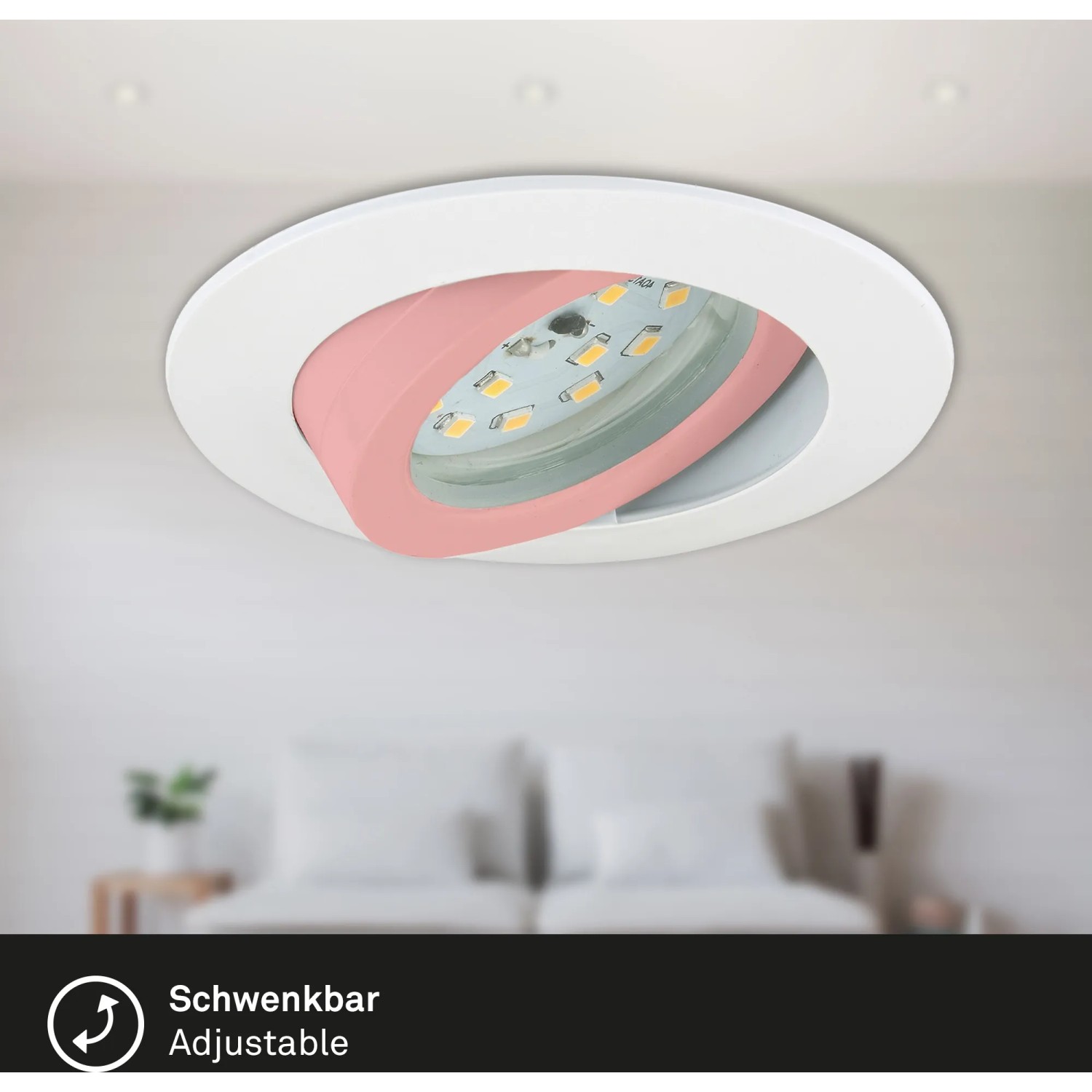 Briloner LED faretto da incasso Attach, set da 3, orientabile, bianco. Ideale per l'illuminazione interna.