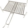 Griglia in metallo con manico, accessorio per barbecue.