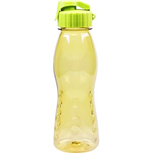 Borraccia gialla Culinario con tappo flip top verde, 700 ml.