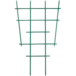Due griglie per piante rampicanti dritte in plastica verde da 44 cm per piante in vaso.