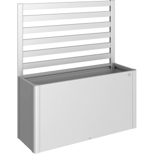 Biohort grigliato, alto 91 cm, argento metallizzato, per montaggio su aiuole rialzate.