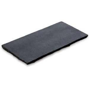 Piatto da portata rettangolare in ardesia naturale scura, t.b.t.