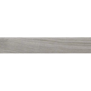 Battiscopa grigio in gres porcellanato effetto legno.