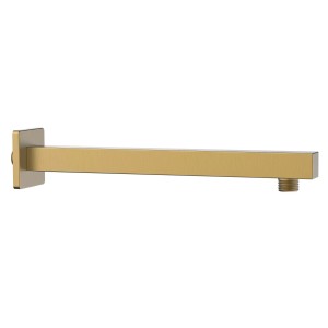 Braccio doccia dorato per montaggio soffione, accessori doccia.