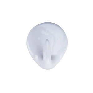 Gancio adesivo bianco per bagno o cucina.