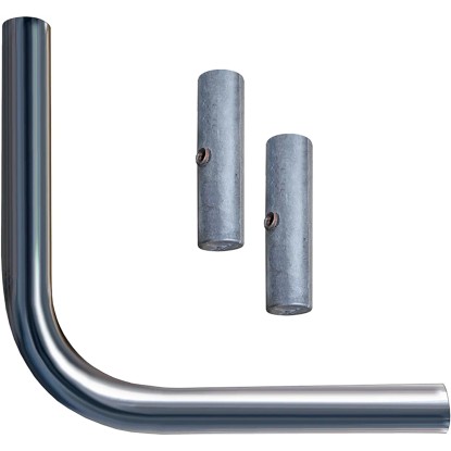 Raccordo angolare per tubo cromo