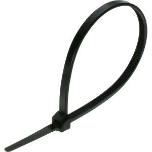 Fascetta per cavi OBI nera, 300x4,8 mm, in plastica, per raggruppare i cavi.