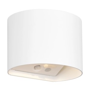 Lampada da parete a batteria Reality LED Genie bianca con sensore di movimento per esterni.
