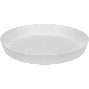 Sottovaso rotondo bianco Elho Loft urban, Ø 17 cm, in plastica riciclata.