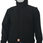 Giacca da lavoro nera t.b.t. con cappuccio, parte della categoria abbigliamento da lavoro.