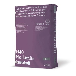Colla in gel H40 No limits Kerakoll grigio 25 kg
