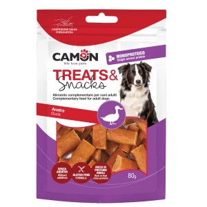Snack per cani all'anatra, senza glutine e senza additivi. Leccornie per cani.