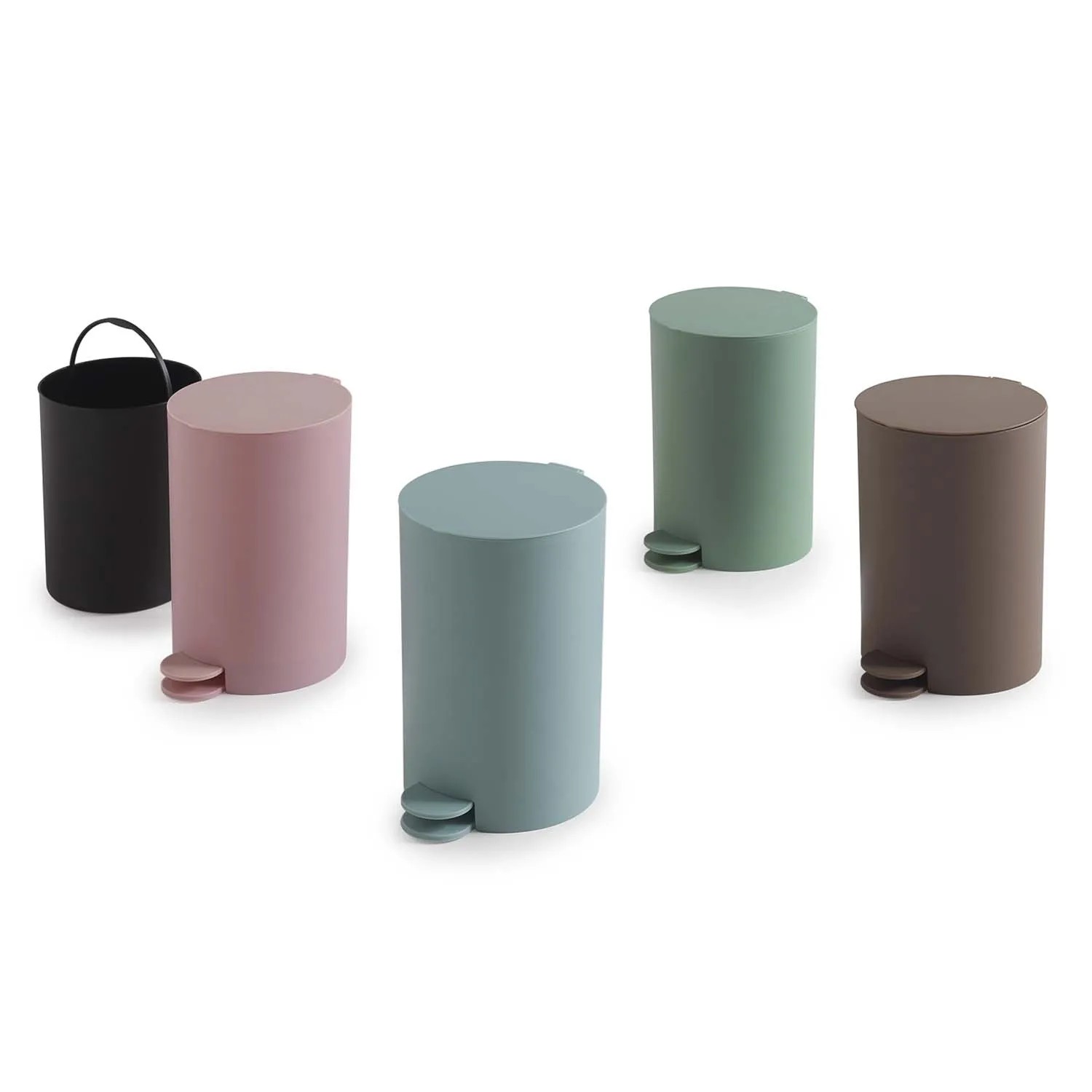 Portarifiuti Sharon in resine termoplastiche 3 lt azzurro polvere matt_3