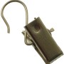 Gancio per tenda in metallo con clip per binari per tende.