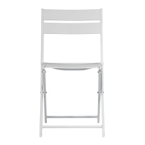 Sedia da giardino t.b.t. bianca, pieghevole e salvaspazio.