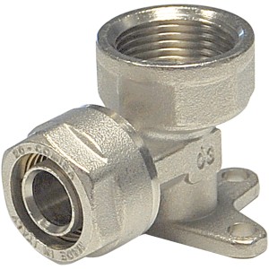 t.b.t. Raccordo in acciaio con filetto e flangia di montaggio.