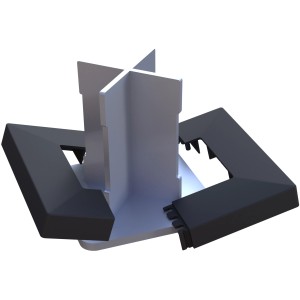 t.b.t. per tutori: Connettore in plastica, nero/argento.