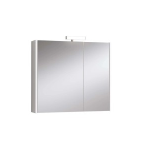 Mobile bagno specchiera contenitore 80 cm 2 ante Sabbia Opaco
