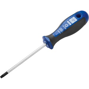 Cacciavite LUX Comfort TX25, 100 mm, con manico blu e nero e lama in acciaio.
