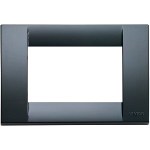 Placca t.b.t. per interruttori e prese, colore antracite.