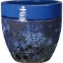 Vaso per piante blu t.b.t., ceramica, superficie strutturata.