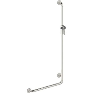 Maniglione bagno angolare destro Idrostile kit montaggio 670x1270 mm acciaio