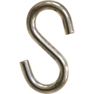 Gancio a S in metallo, parte di un set di ganci e occhielli
