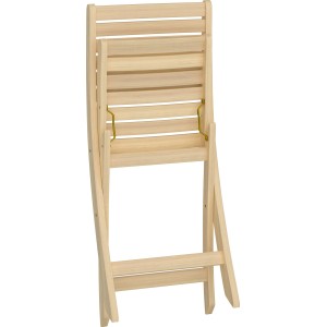 Sedia da giardino Chelse senza cuscino pieghevole in legno di acacia