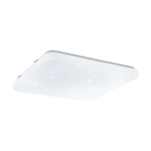 Plafoniera LED quadrata con effetto stellato per montaggio a soffitto.