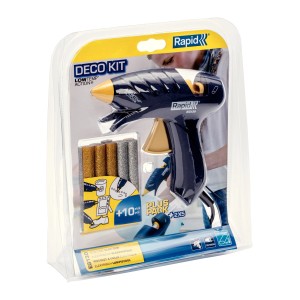 Rapid EG130 pistola per colla a bassa temperatura Deco Kit con stick di colla nel set.