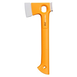 Ascia universale Fiskars X-series X13, 35,5 cm, con manico arancione e lama bianca.