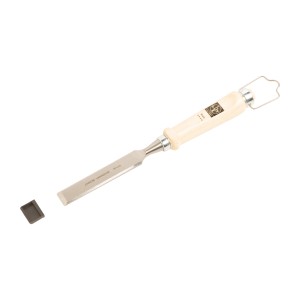 Scalpello per legno LUX 20 mm con manico in legno, acciaio al cromo vanadio, per lavori di precisione.