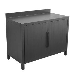 Mobile da cucina t.b.t. grigio scuro per Basi Cucina con due ante e maniglie.