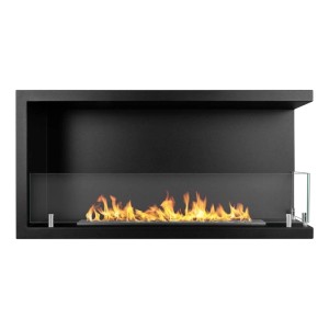 Camino a bioetanolo incasso angolo Divina Fire Sutri 90 DX 3 kW 90x45 cm