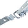 Chiusura per casse zincata con gancio, 55x13mm, per fissare le casse durante il trasporto.