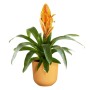 Vaso per fiori Elho Jazz, Ø 18,9 cm, giallo caldo, con pianta. Ideale per interni.