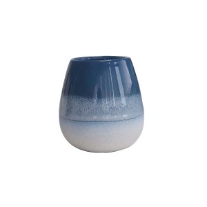 Portaspazzolini bagno Shjla in ceramica blu