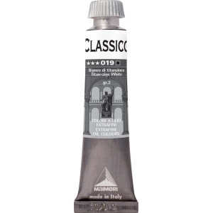 Tubo di colore ad olio "Bianco di titanzinco" (Bianco di titanio-zinco) di Maimeri Classico.