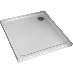 Piatto doccia quadrato bianco t.b.t. con scarico