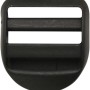 Regolatore per cinture di fissaggio t.b.t. nero in plastica.